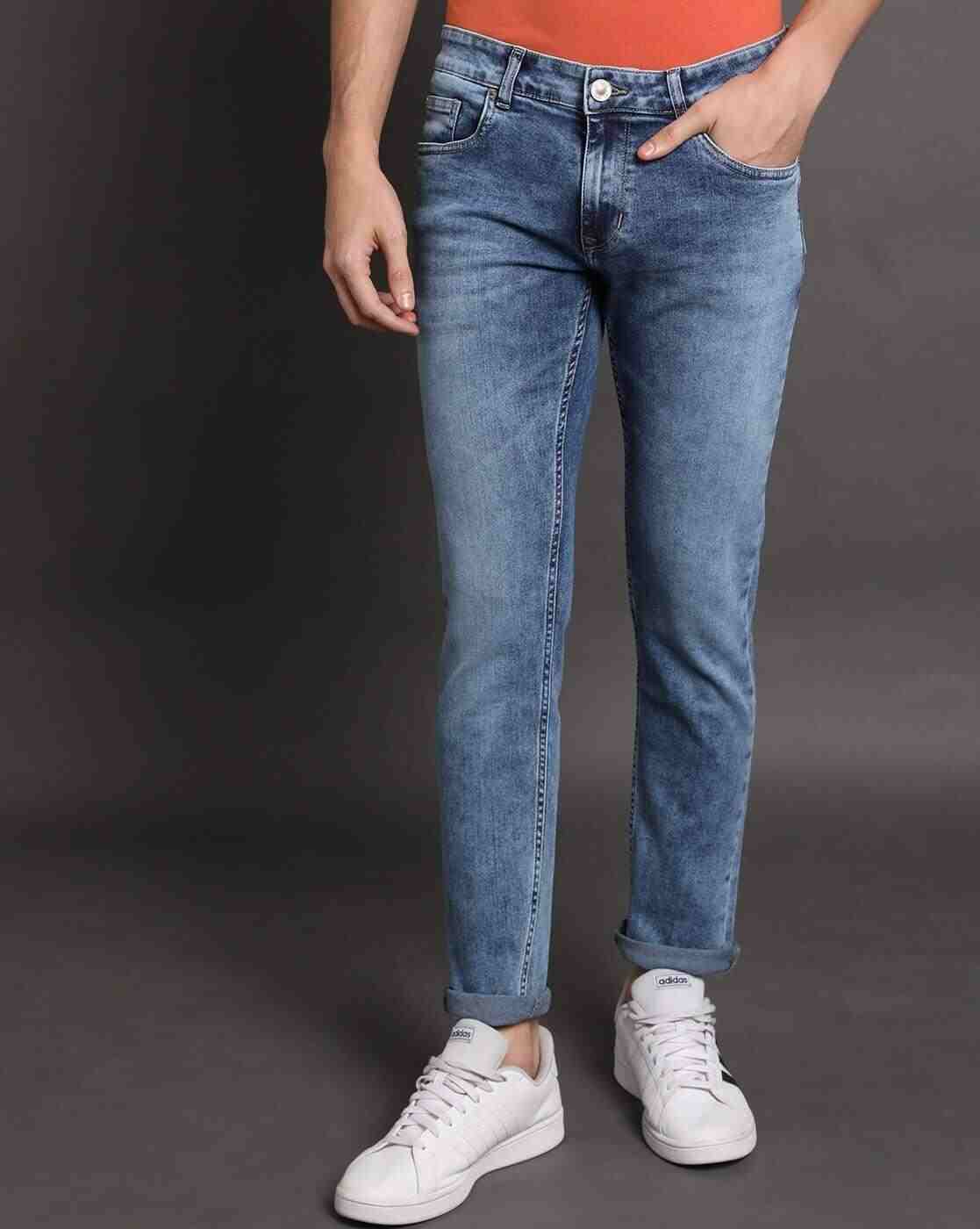 Lee Cooper | Men Acid Wash Slim Fit Jeans|1