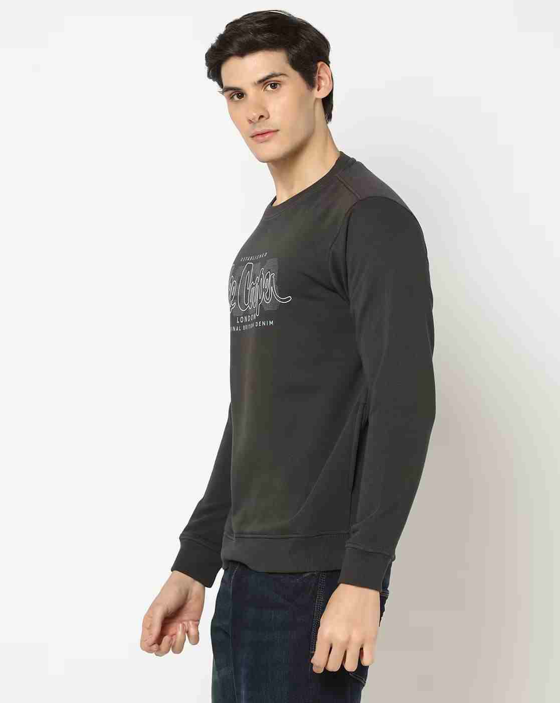 Lee Cooper | Logo Print Round-Neck Cotton Sweatshirt|1