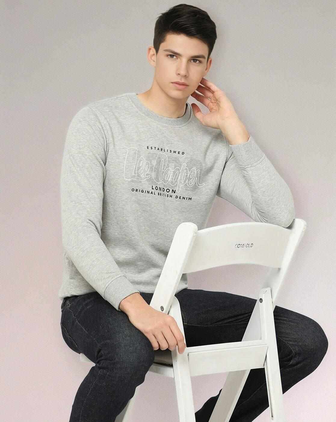 Brand Print Regular Fit Sweatshirt