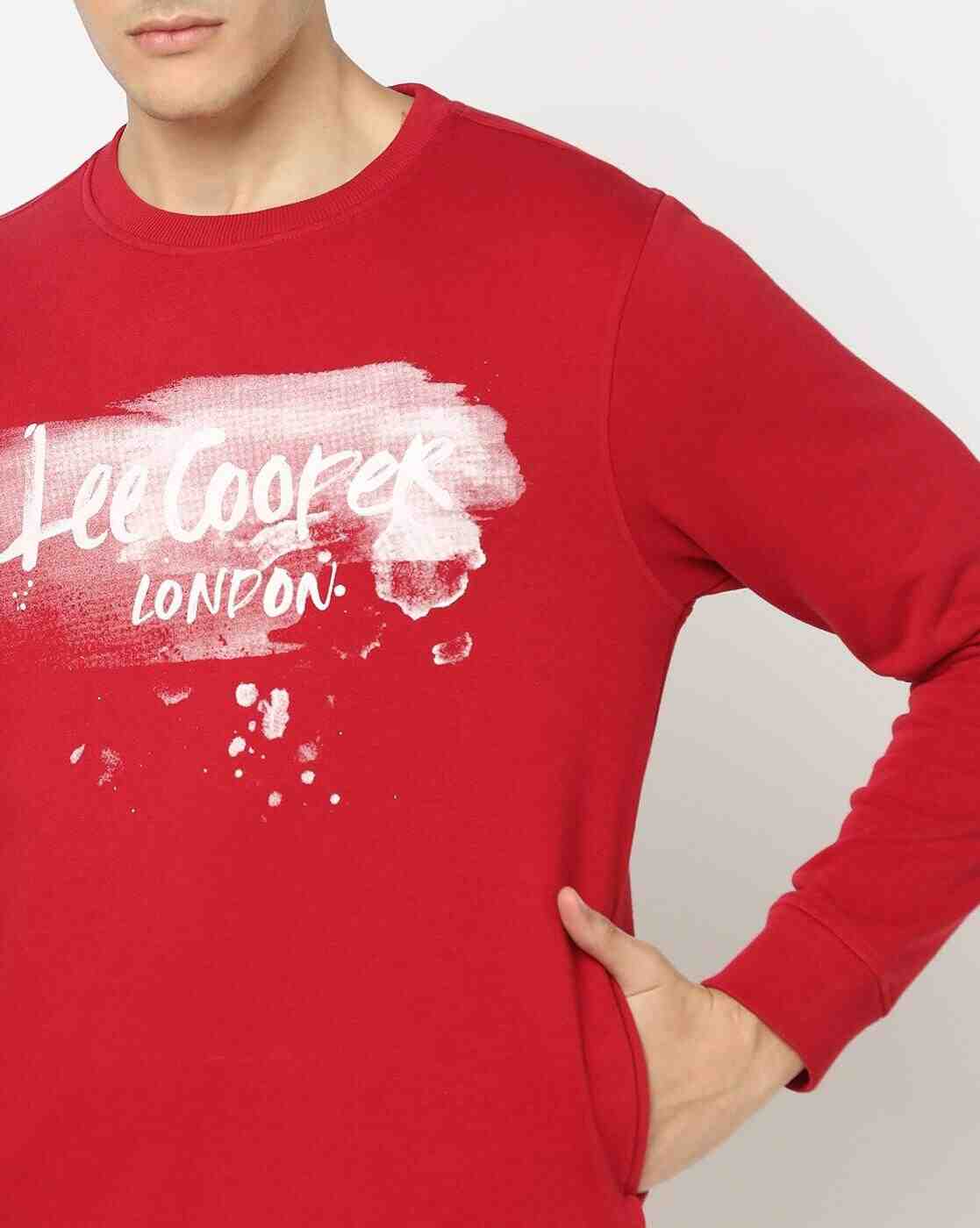 Lee Cooper | Brand Print Cotton Crew-Neck Sweatshirt|4