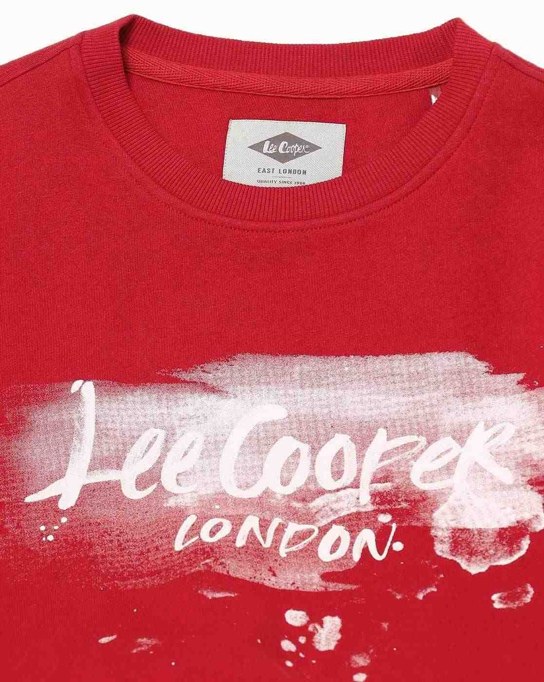 Lee Cooper | Brand Print Cotton Crew-Neck Sweatshirt|5