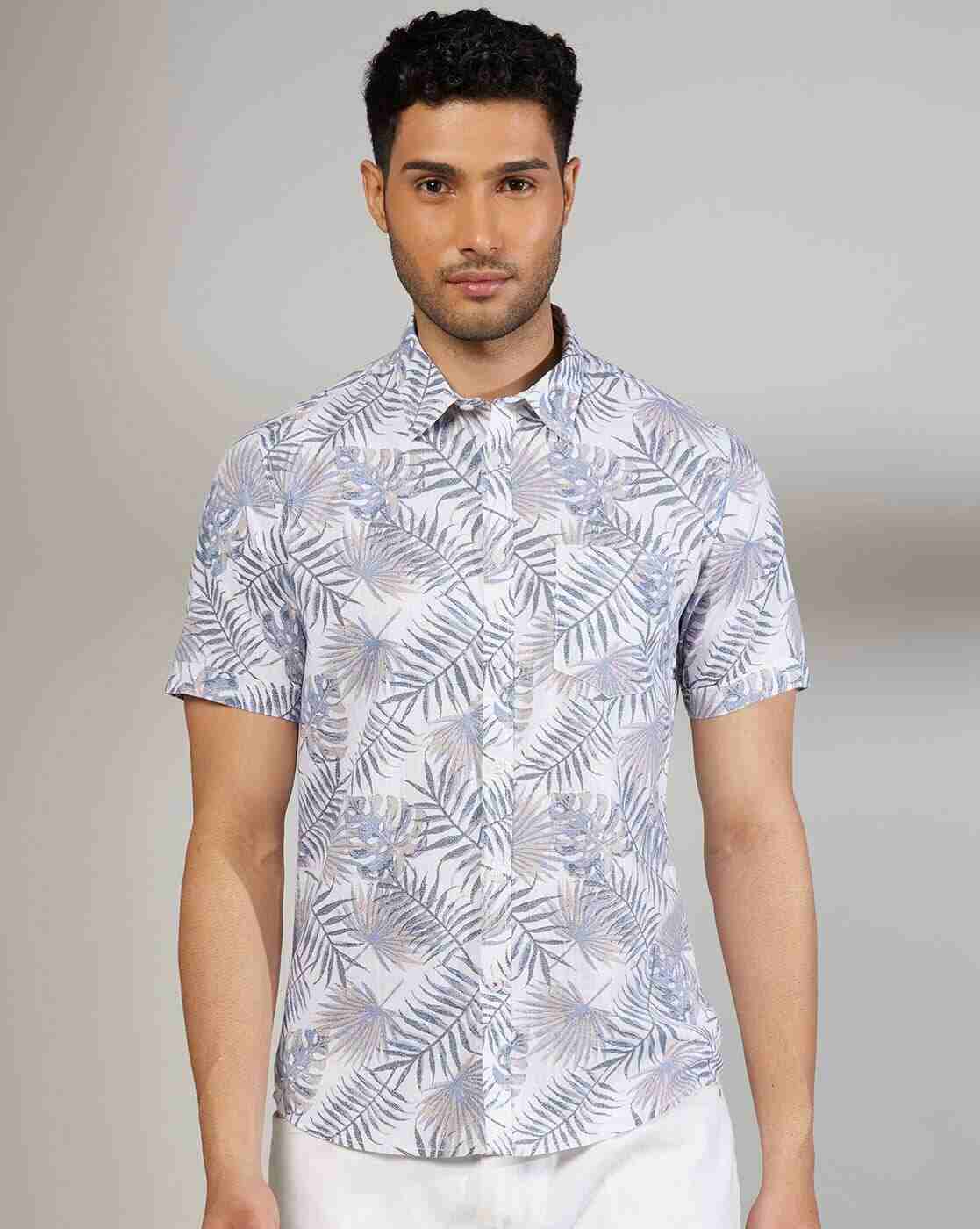 Lee Cooper | Men Leaf Print Regular Fit Shirt|1