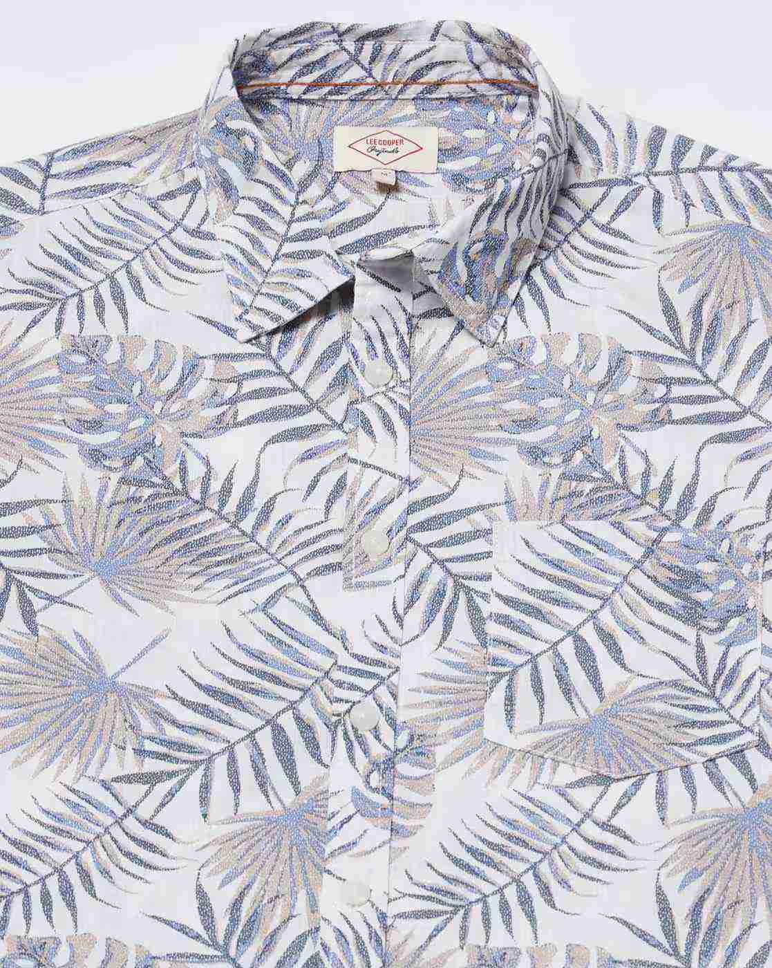 Lee Cooper | Men Leaf Print Regular Fit Shirt|5