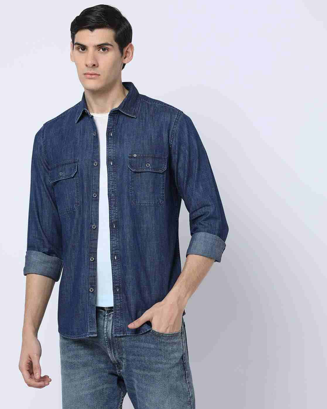 Lee Cooper | Men Regular Fit Denim Shirt|0