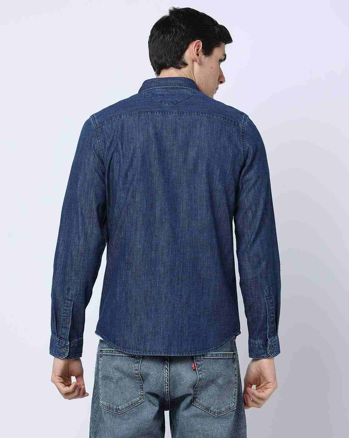 Lee Cooper | Men Regular Fit Denim Shirt|2
