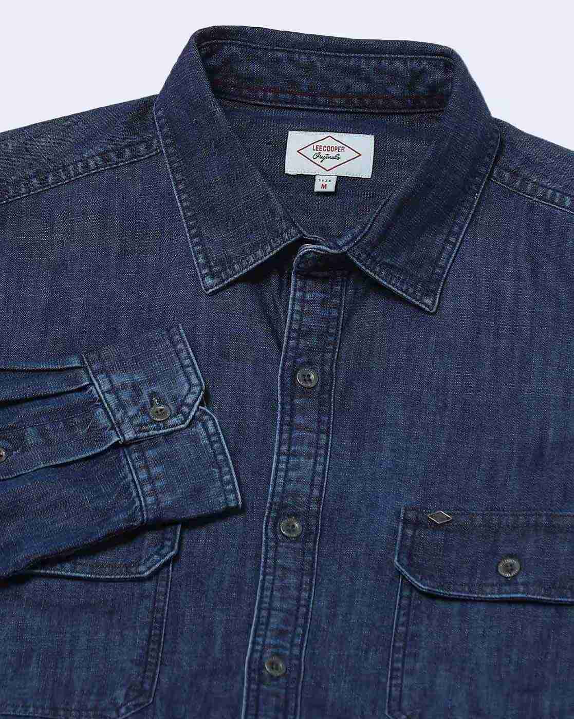 Lee Cooper | Men Regular Fit Denim Shirt|4