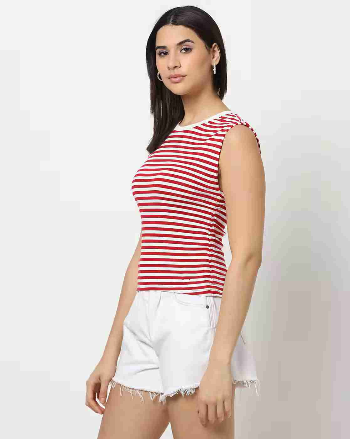 Lee Cooper | Women Striped Crew-Neck T-Shirt|1