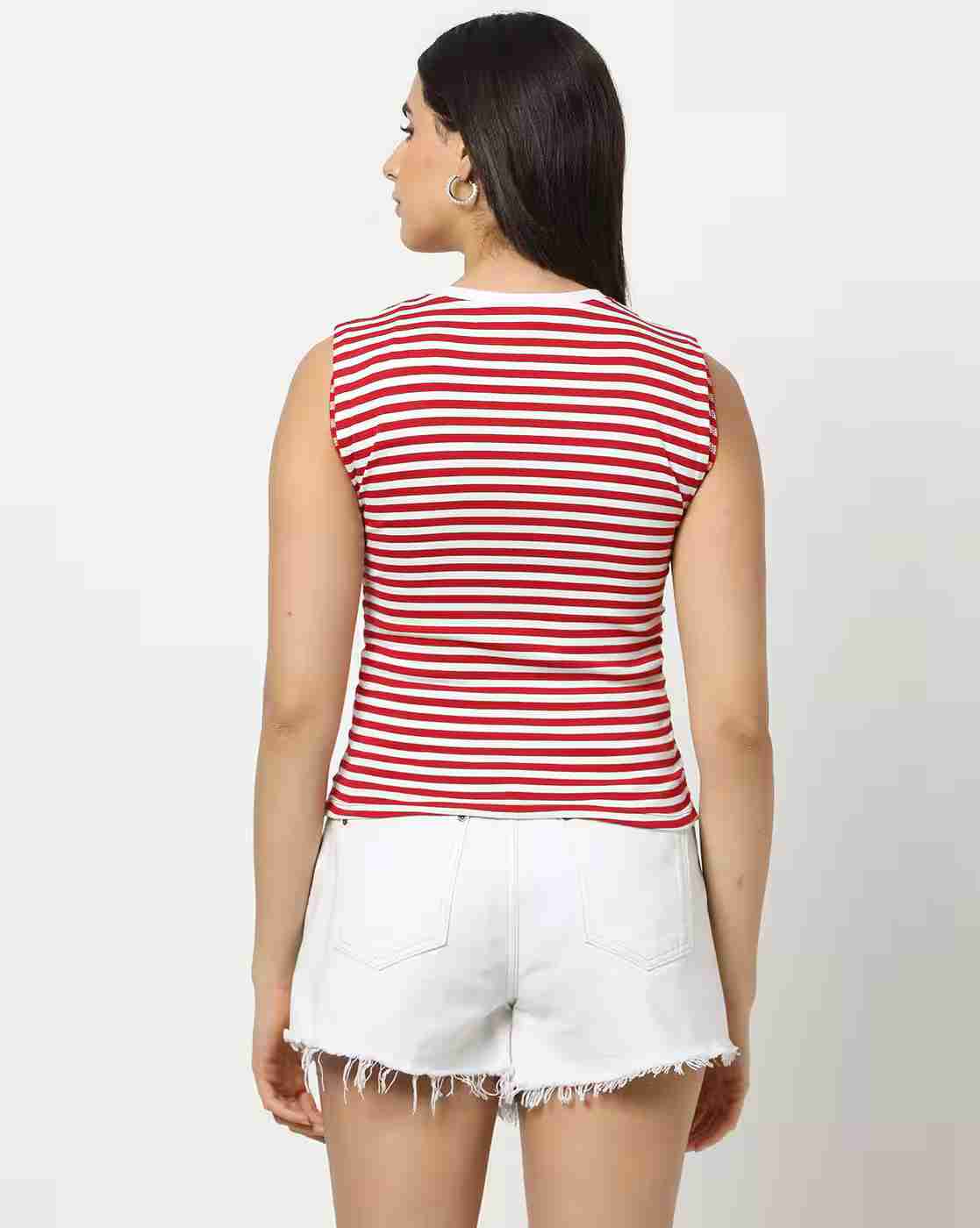 Lee Cooper | Women Striped Crew-Neck T-Shirt|2