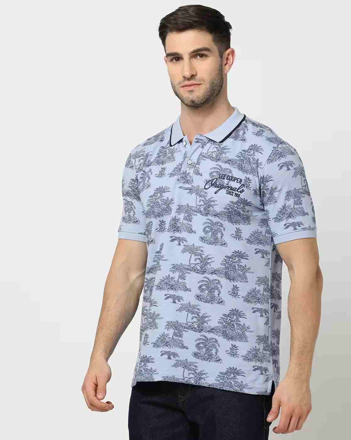 Lee Cooper | Men Printed Regular Fit Polo T-Shirt|0