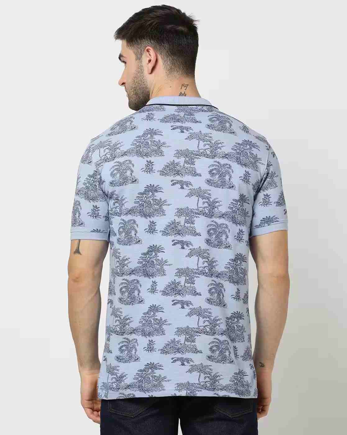 Lee Cooper | Men Printed Regular Fit Polo T-Shirt|1