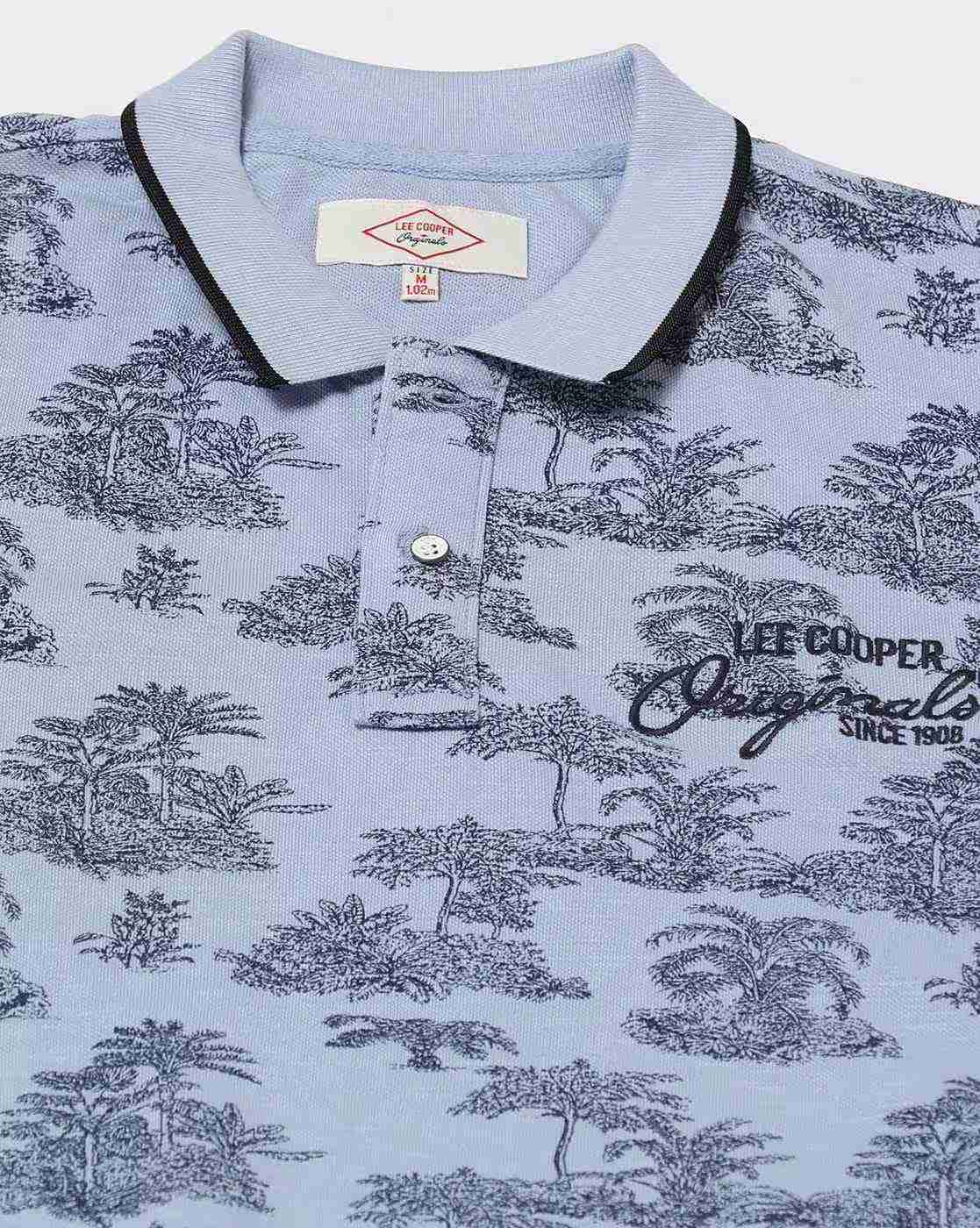 Lee Cooper | Men Printed Regular Fit Polo T-Shirt|3