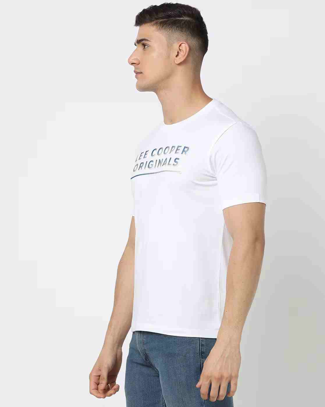Lee Cooper | Men Logo Print Regular Fit Crew-Neck T-Shirt|1