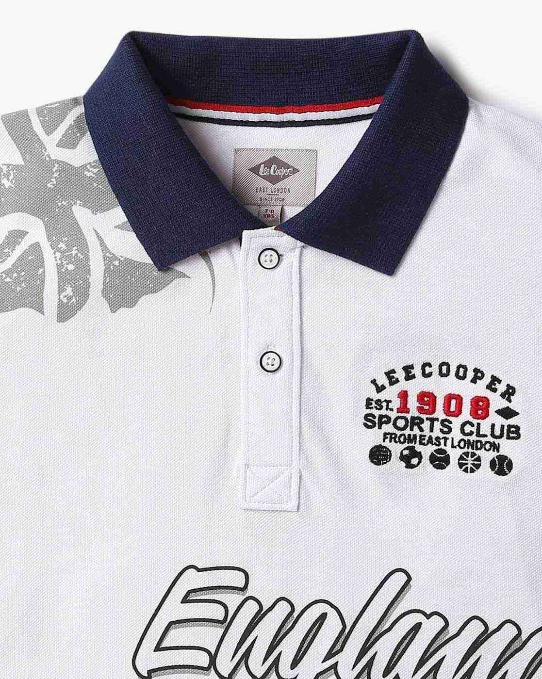 Lee Cooper | Boys Printed Regular Fit Polo T-Shirt|2