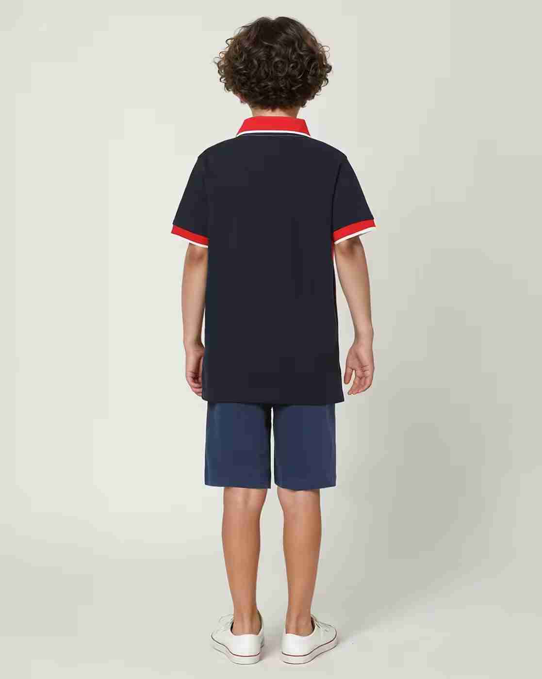 Lee Cooper | Boys Colourblock Regular Fit Polo T-Shirt|1