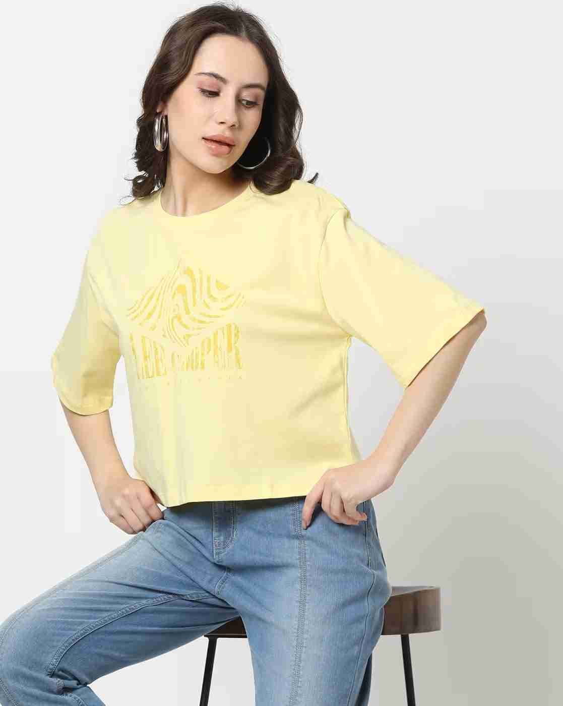 Lee Cooper | Women Printed Regular Fit Crew-Neck T-Shirt|0
