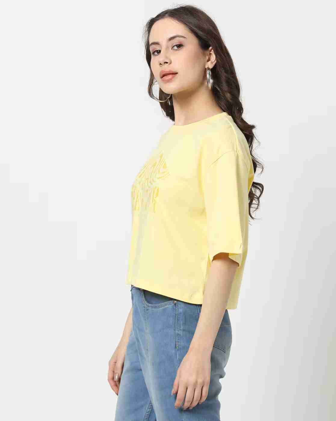 Lee Cooper | Women Printed Regular Fit Crew-Neck T-Shirt|1