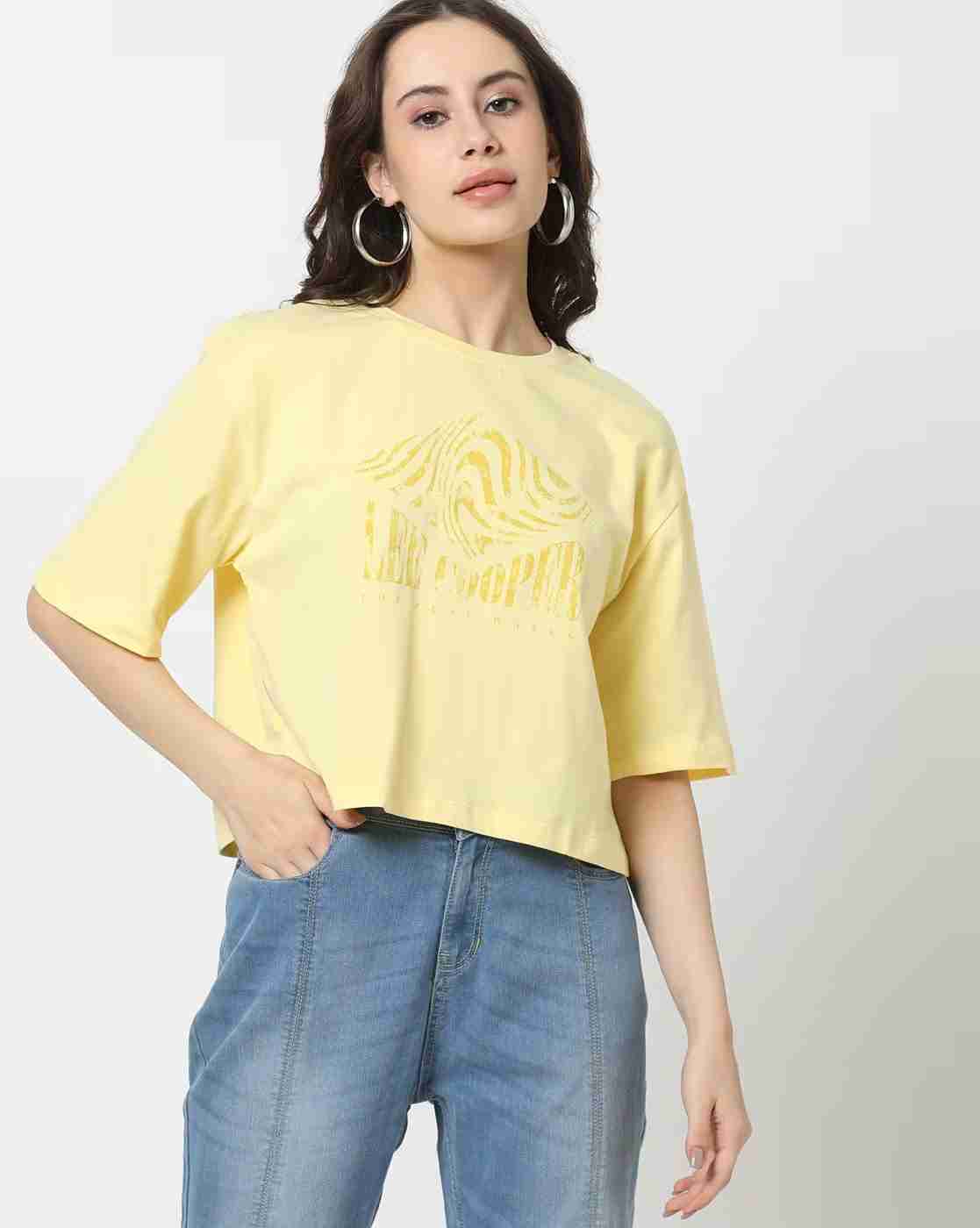 Lee Cooper | Women Printed Regular Fit Crew-Neck T-Shirt|3