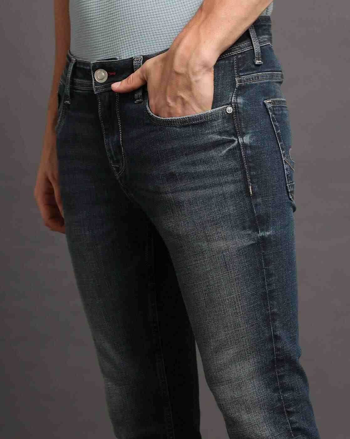 Lee Cooper | Men Lightly Washed Slim Fit Jeans|4