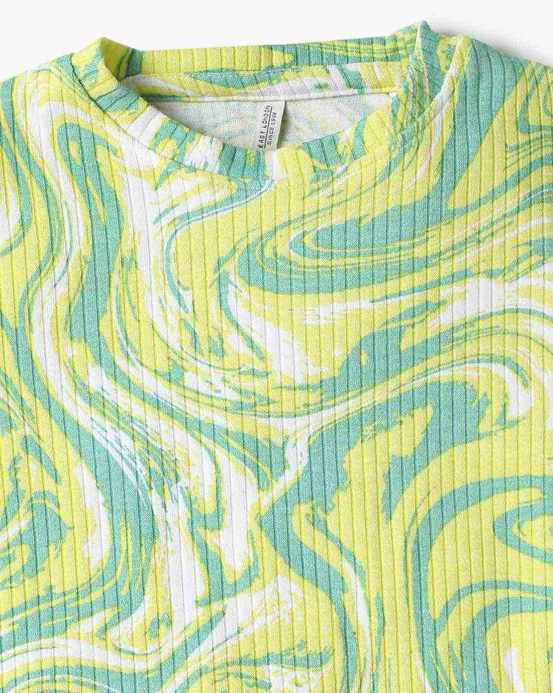Lee Cooper | Girls Printed Regular Fit Crew-Neck T-Shirt|2