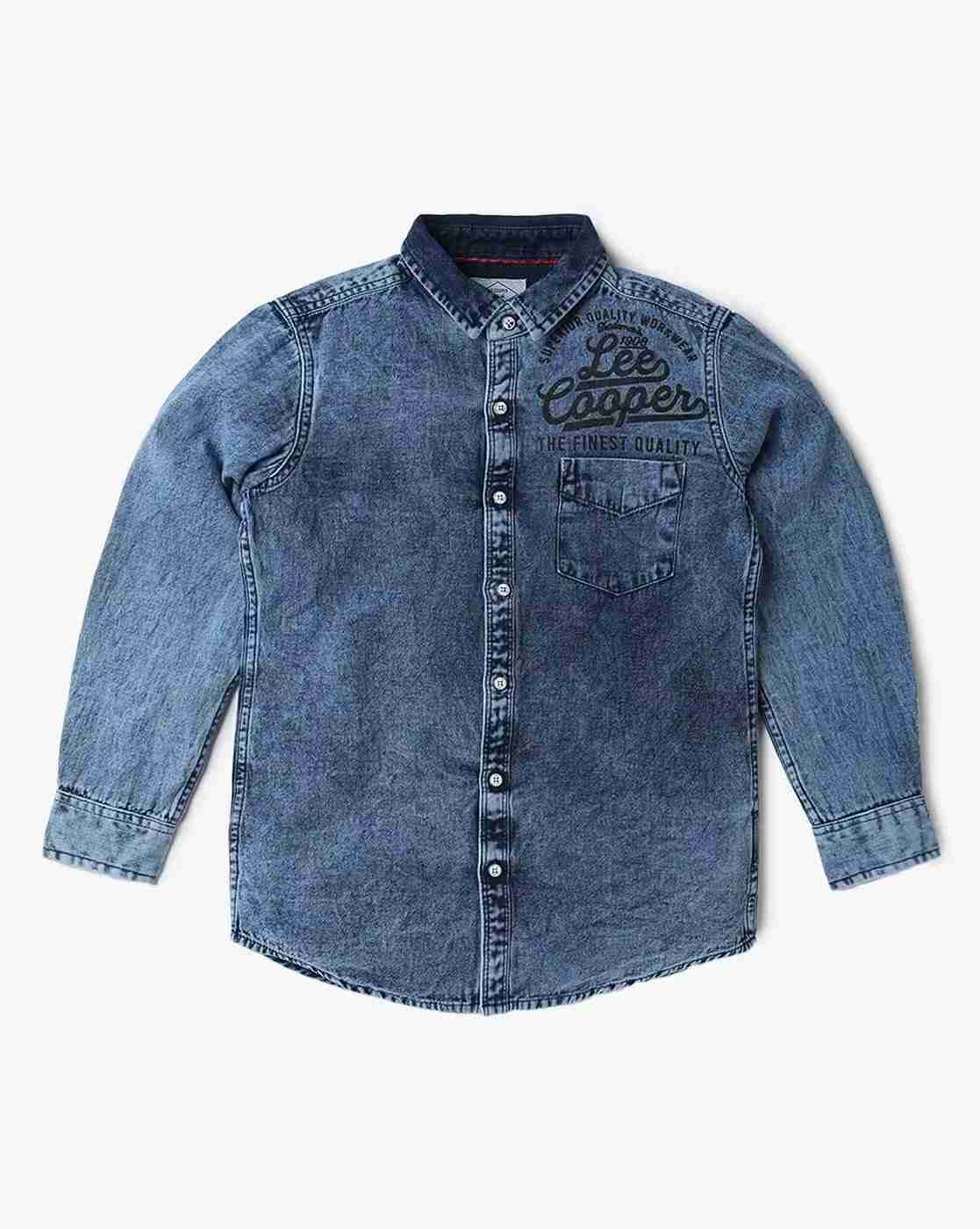 Lee Cooper | Boys Heavily Washed Regular Fit Shirt|0