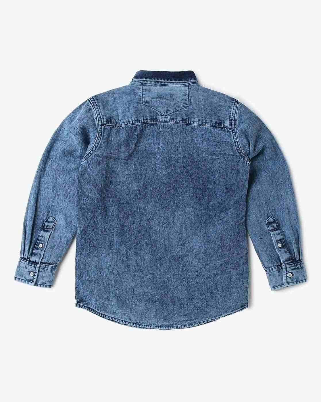 Lee Cooper | Boys Heavily Washed Regular Fit Shirt|1