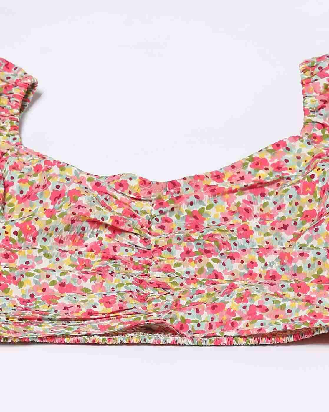 Lee Cooper | Women Floral Print Slim Fit Crop Top|4