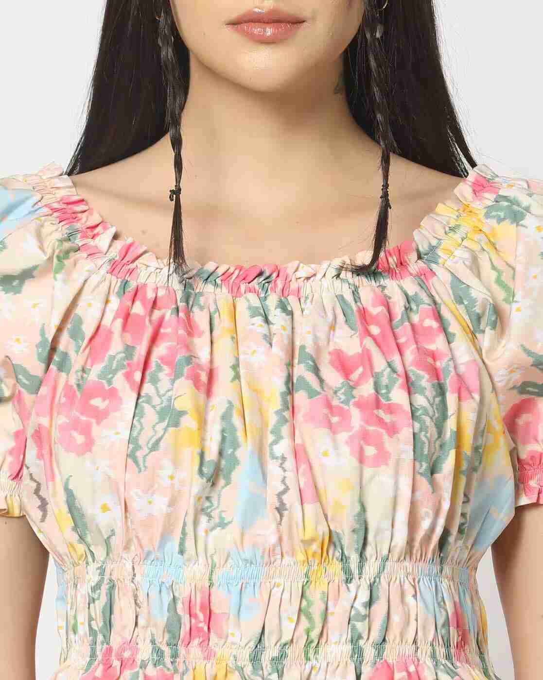 Lee Cooper | Women Printed Regular Fit Peplum Top|4