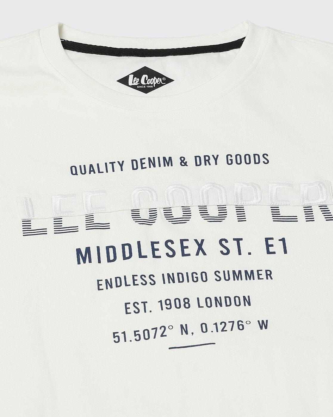 Lee Cooper | Men Brand Print Relaxed Fit Crew-Neck T-Shirt|4