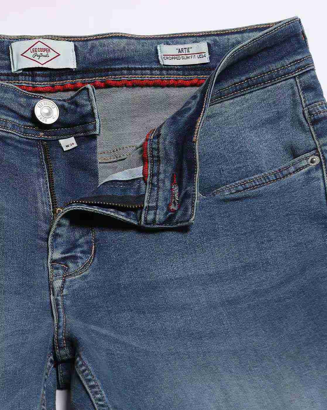 Lee Cooper | Men Mid-Wash Slim Fit Jeans|5