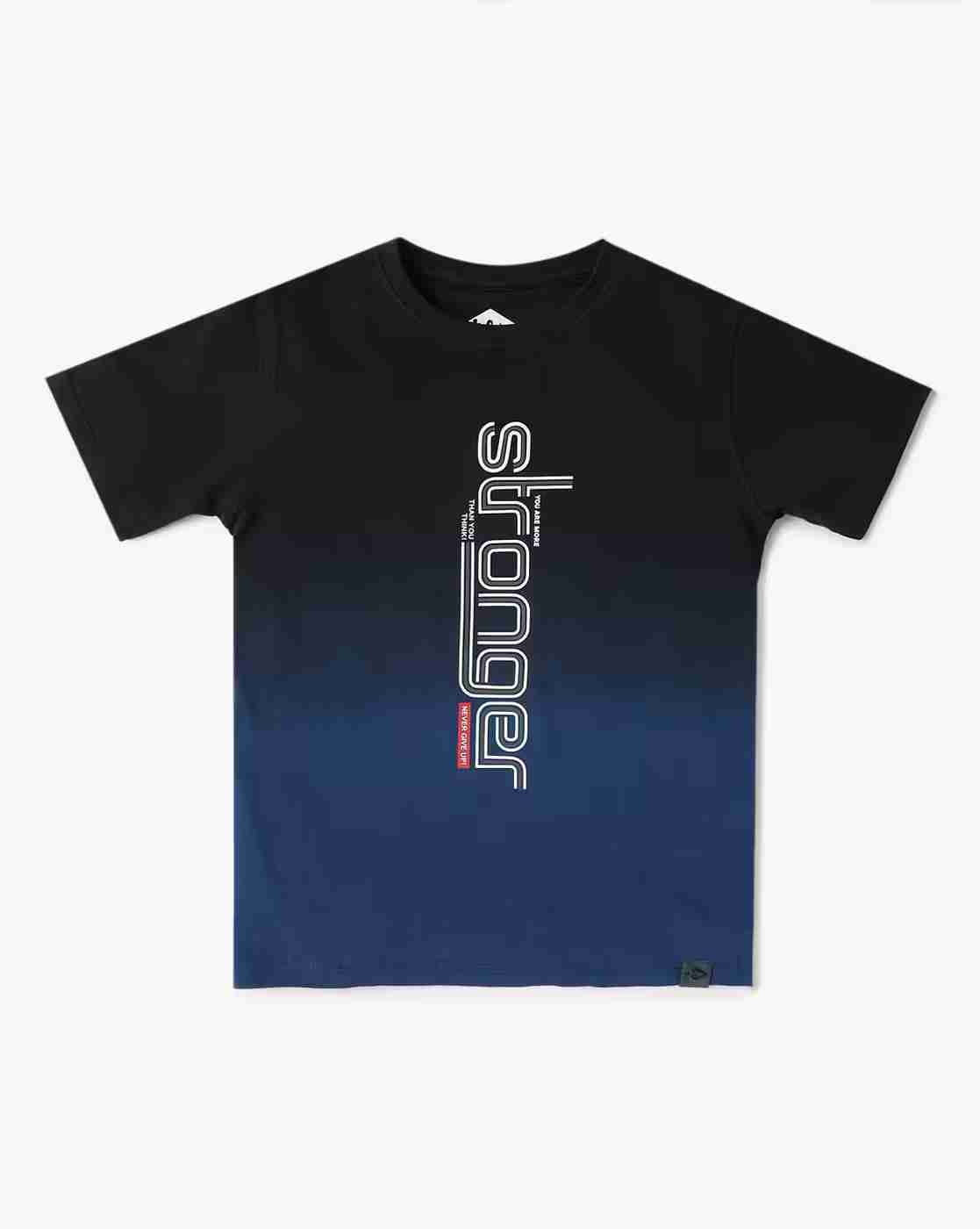 Lee Cooper | Boys Ombre-Dyed Regular Fit Crew-Neck T-Shirt|0
