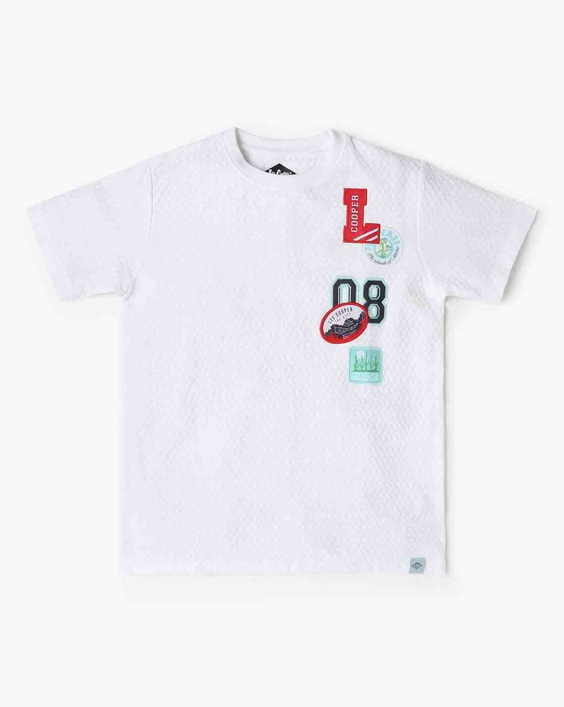 Lee Cooper | Boys Regular Fit Crew-Neck T-Shirt|0