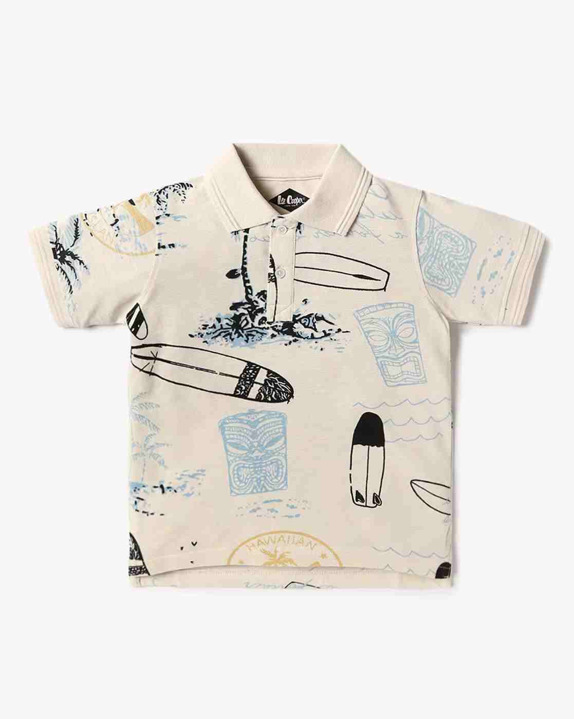 Lee Cooper | Boys Printed Regular Fit Polo T-Shirt|0