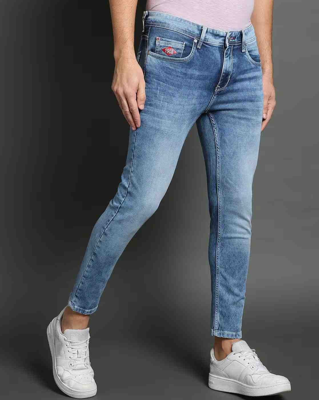 Lee Cooper | Men Heavily Washed Slim Fit Jeans|3