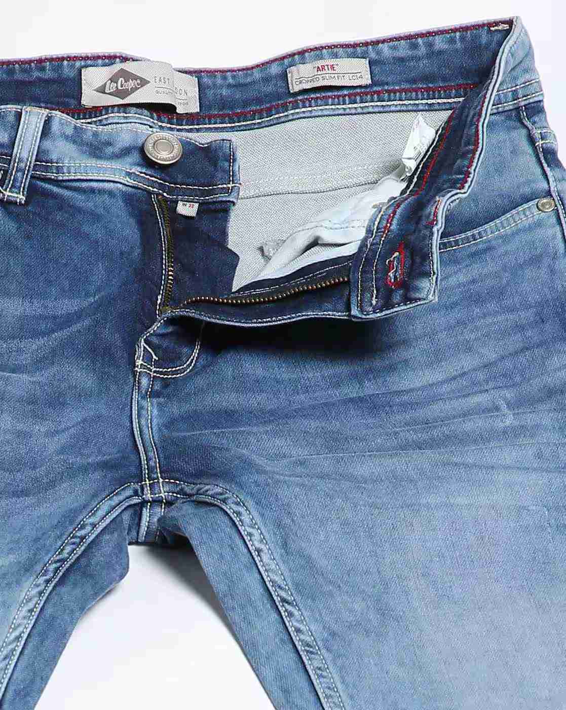 Lee Cooper | Men Heavily Washed Slim Fit Jeans|5