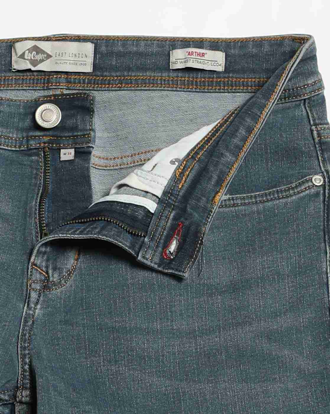 Lee Cooper | Men Lightly Washed Straight Fit Jeans|5