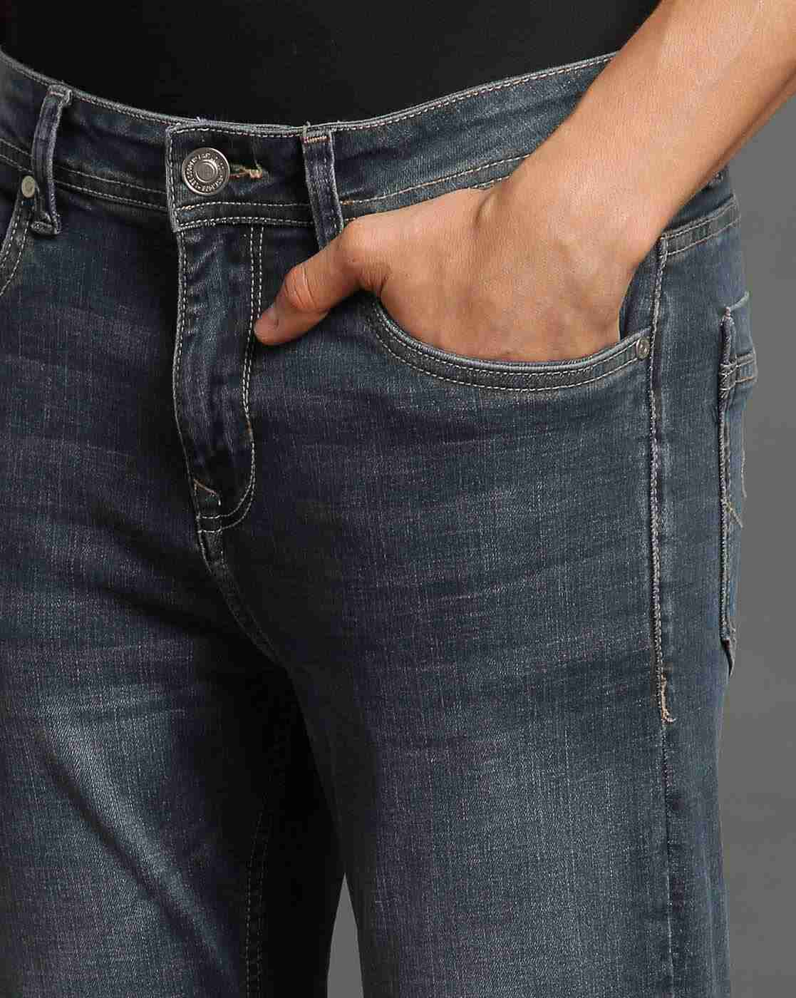 Lee Cooper | Men Lightly Washed Ankle-Length Slim Fit Jeans|4