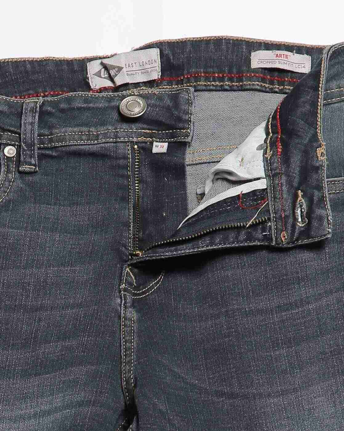 Lee Cooper | Men Lightly Washed Ankle-Length Slim Fit Jeans|5
