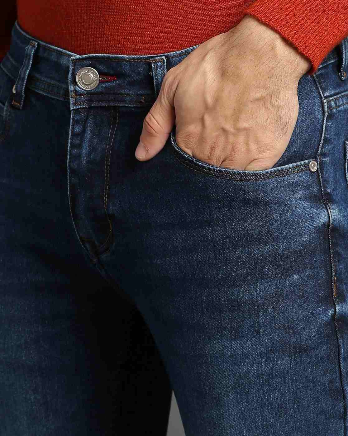 Lee Cooper | Men Lightly Washed Ankle-Length Slim Fit Jeans|4