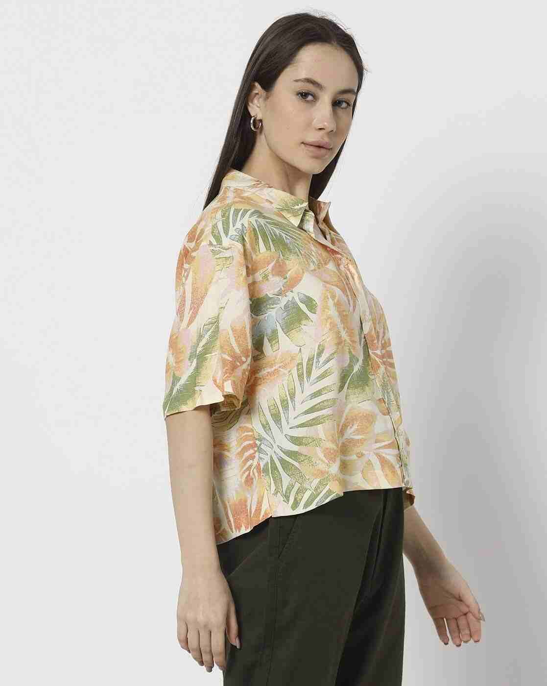 Lee Cooper | Women Tropical Print Regular Fit Shirt|1