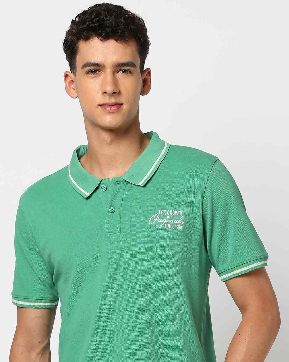 Men Regular fit Polo T-Shirt with Brand Print