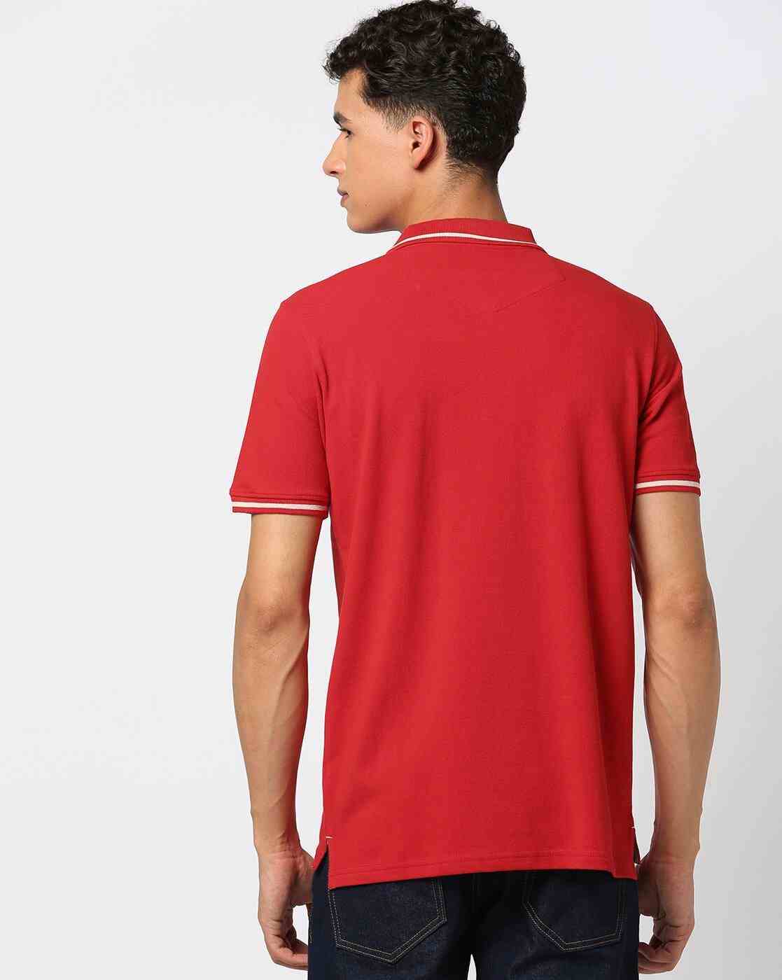 Men Regular fit Polo T-Shirt with Brand Print