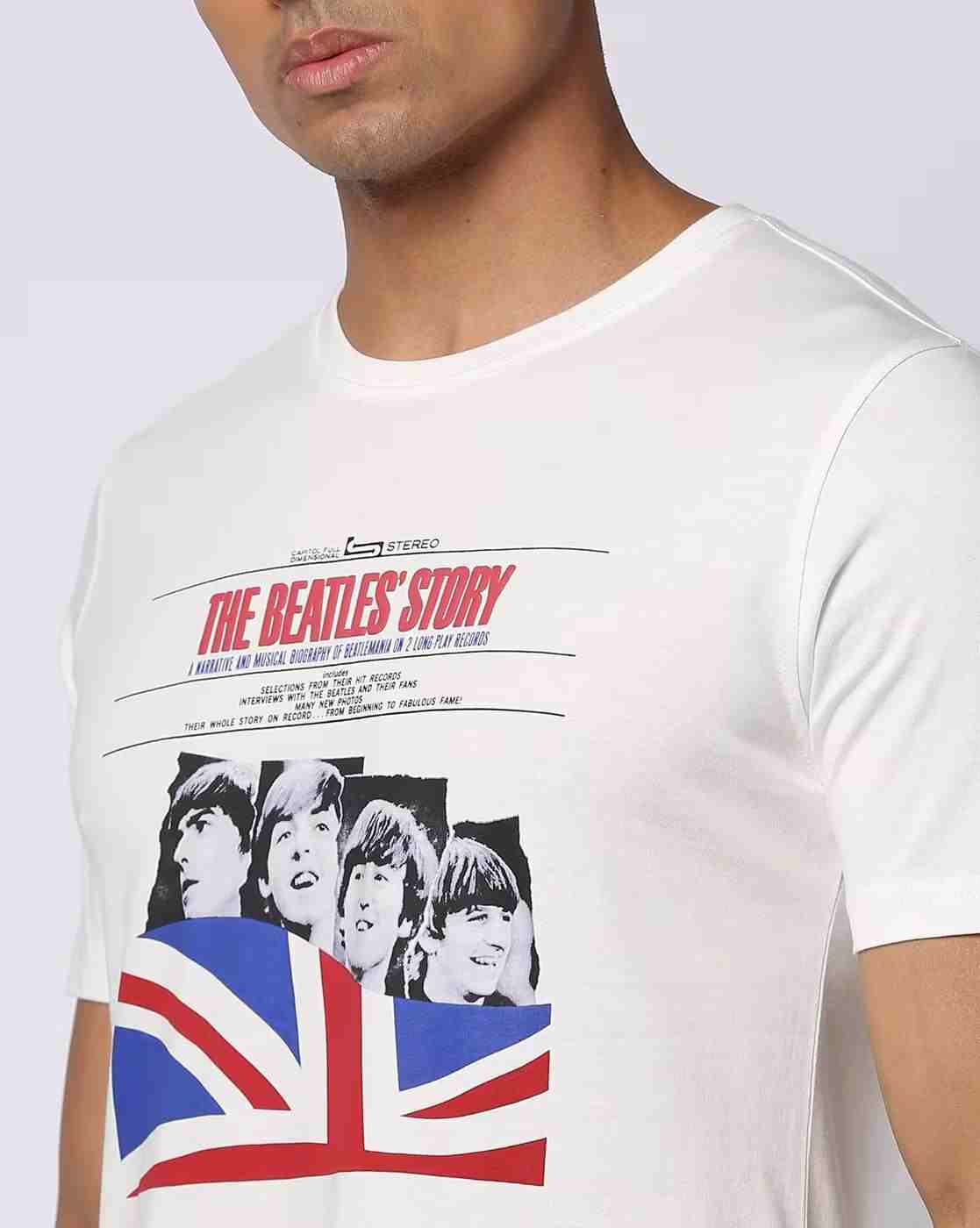 Lee Cooper | The Beatles - Men Beatles Print Regular Fit Crew-Neck T-Shirt|3