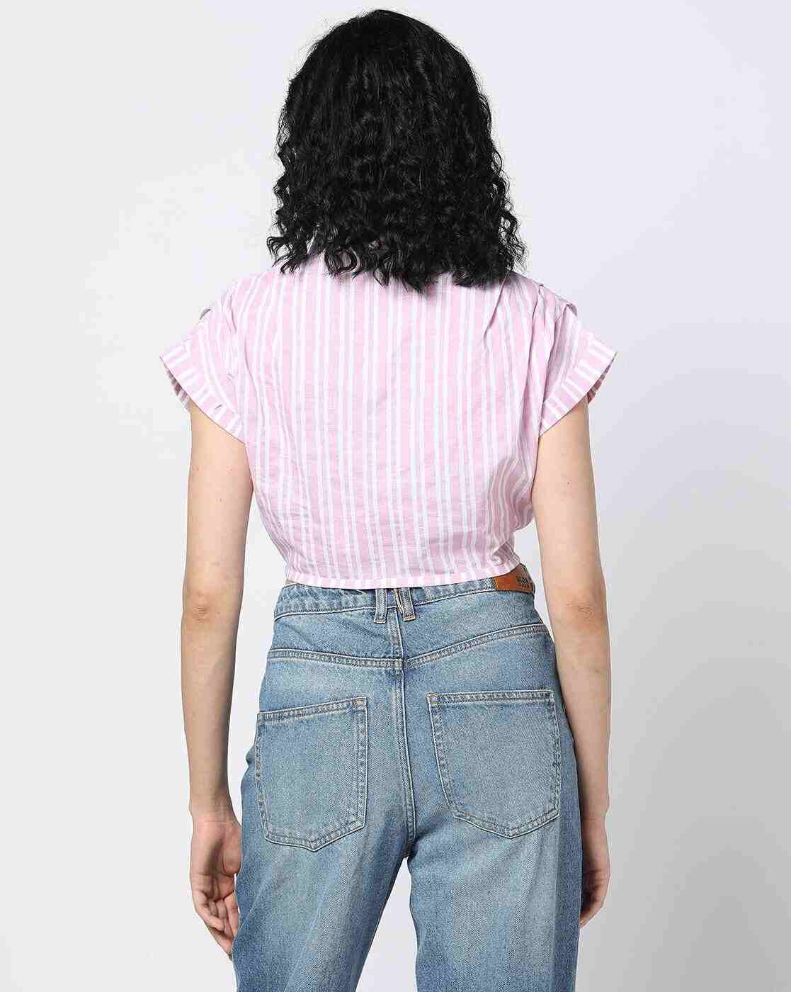 Lee Cooper | Women Striped Shirt with Tie-Up|2