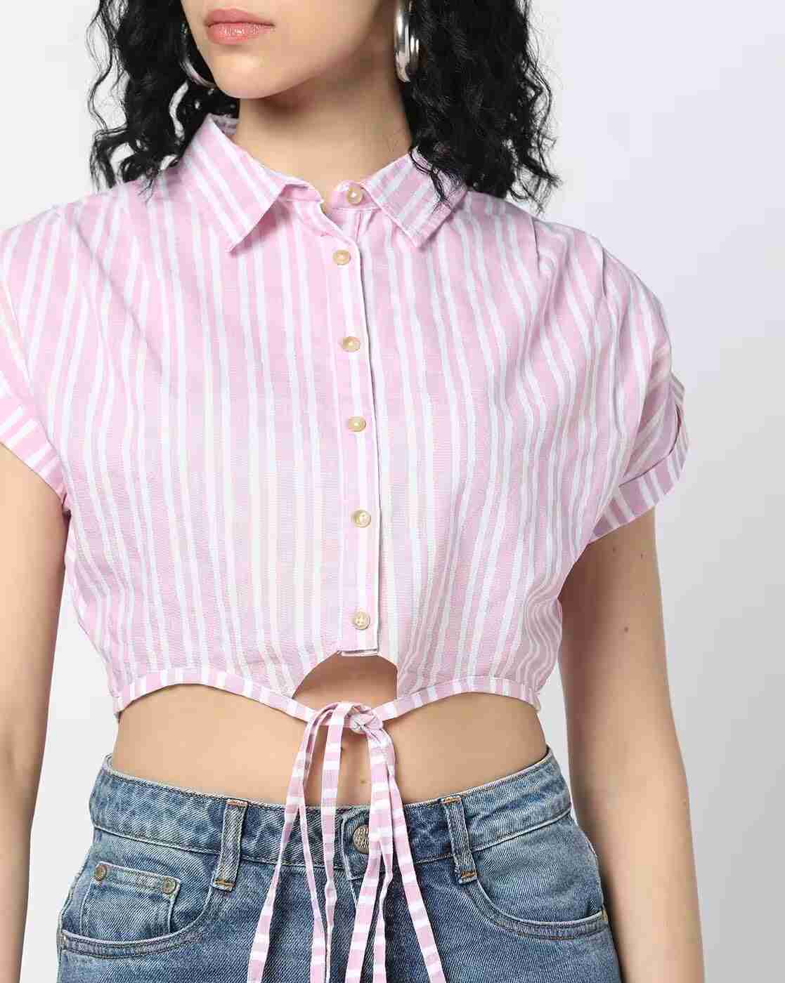 Lee Cooper | Women Striped Shirt with Tie-Up|3