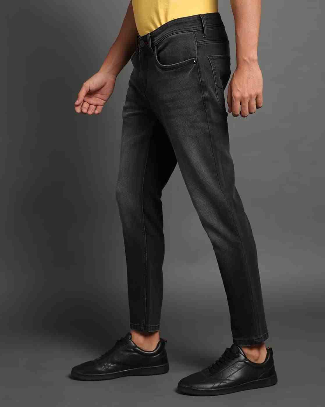 Lee Cooper | Men Lightly Washed Ankle-Length Skinny Fit Jeans|2