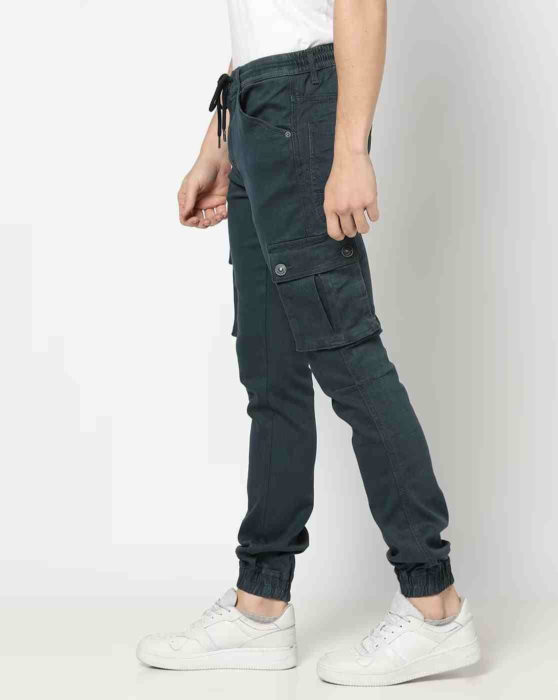 Lee Cooper | Men Slim Fit Flat-Front Cargo Joggers|1