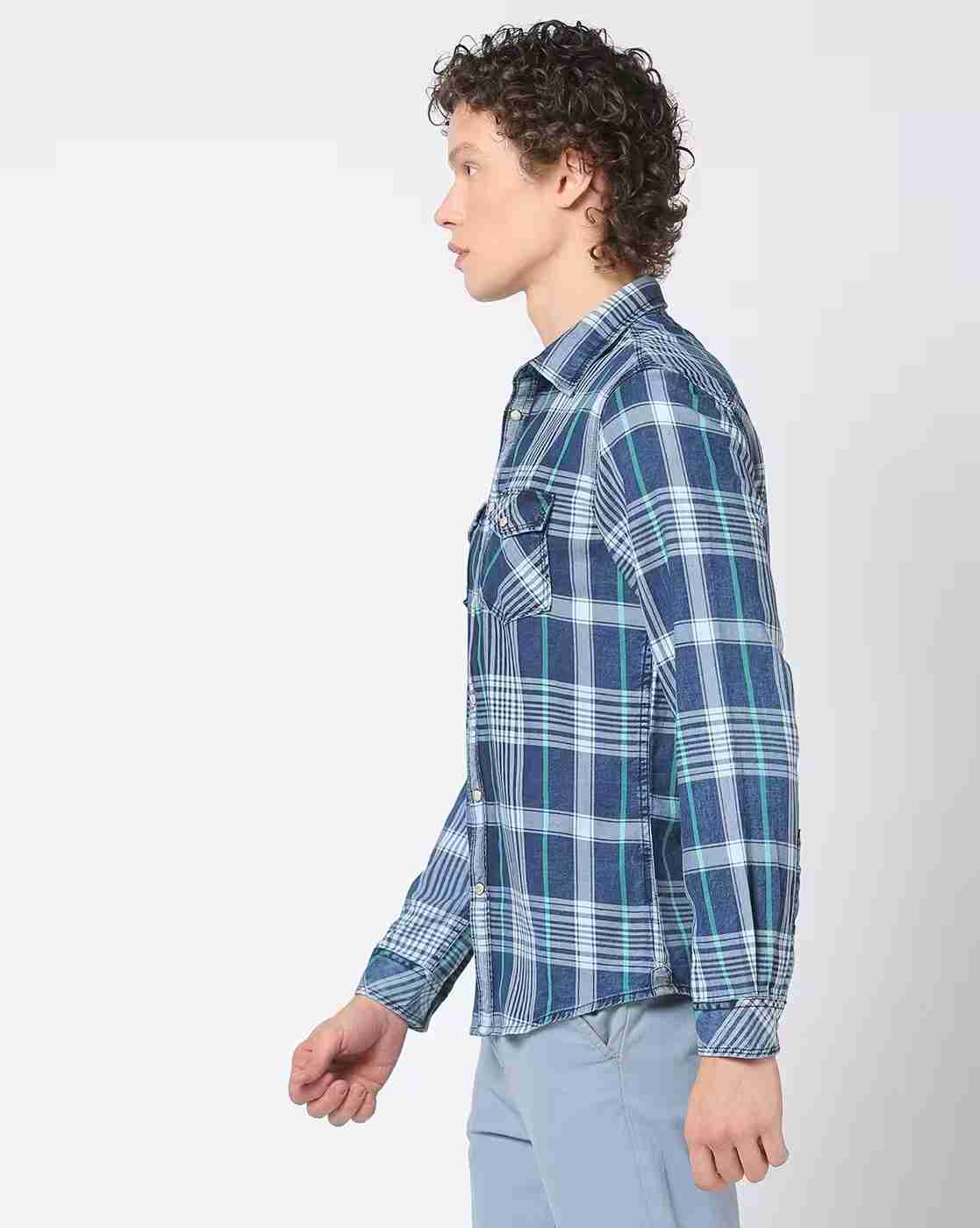 Lee Cooper | Men Checked Regular Fit Shirt|1