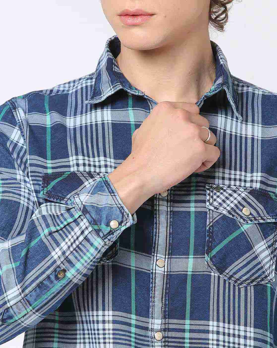 Lee Cooper | Men Checked Regular Fit Shirt|3