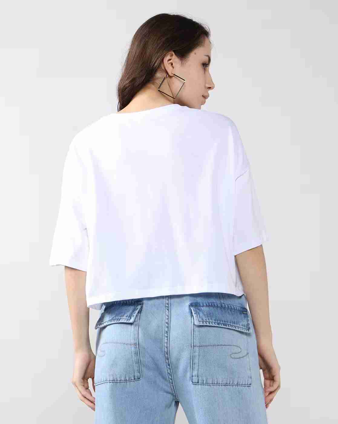 Lee Cooper | Women Brand Print Regular Fit Crew-Neck T-Shirt|2