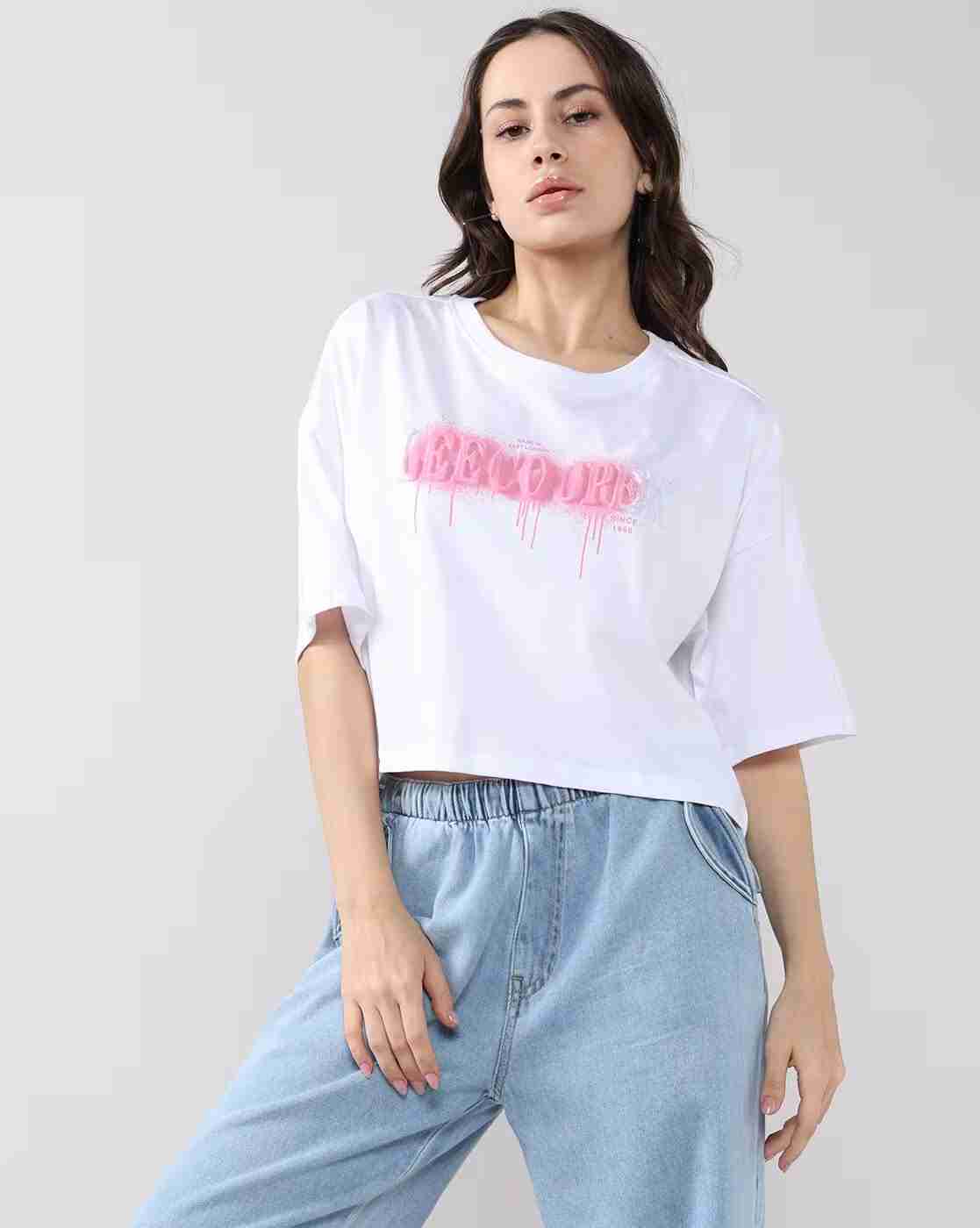 Lee Cooper | Women Brand Print Regular Fit Crew-Neck T-Shirt|3